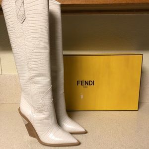 fendi tall western boots